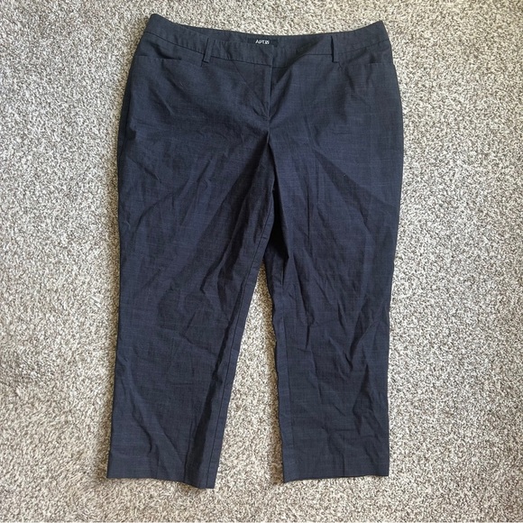 Apt. 9 Modern Fit Grey Trousers Ankle Business Casual Office Neutral 14 - Picture 1 of 7